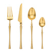 LEKOCH® 4 Pieces Azure Dragon Matte Gold Cutlery Set - lekochshop