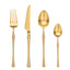 LEKOCH® 8 Pieces Dragon Serie Matte Gold Cutlery Set 18/10 Stainless Steel Flatware Set For 2 Person