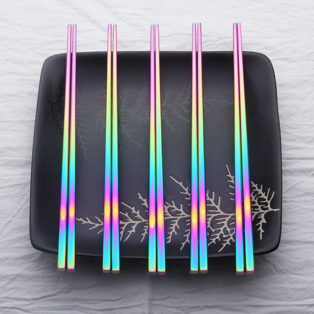 LEKOCH® 5 pairs Rainbow Chopsticks - lekochshop