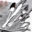 LEKOCH® 4 Pieces Simple Series Silver Cutlery