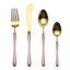 LEKOCH® 4 Pieces Luxurious Series Gold With Pink Cutlery