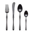 LEKOCH® 4 Pieces Luxurious Series Black Cutlery Set