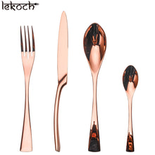 LEKOCH® 4 Pieces Vogue Series Rose Gold Cutlery - lekochshop