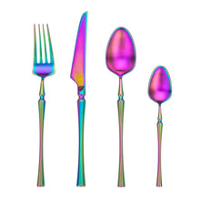 LEKOCH® 4 Pieces Azure Dragon Matte Rainbow Cutlery Set - lekochshop