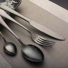 LEKOCH® 4 Pieces Simple Series Black Cutlery - lekochshop