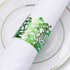 Lekoch 50pcs ronds de serviette en papier jetables Rose Flower (vert)