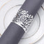 Lekoch 50pcs Disposable Rose Flower Paper Napkin Rings (Silver)