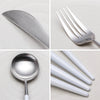 LEKOCH® 4 Pieces Classical Series Silver&White Cutlery - lekochshop