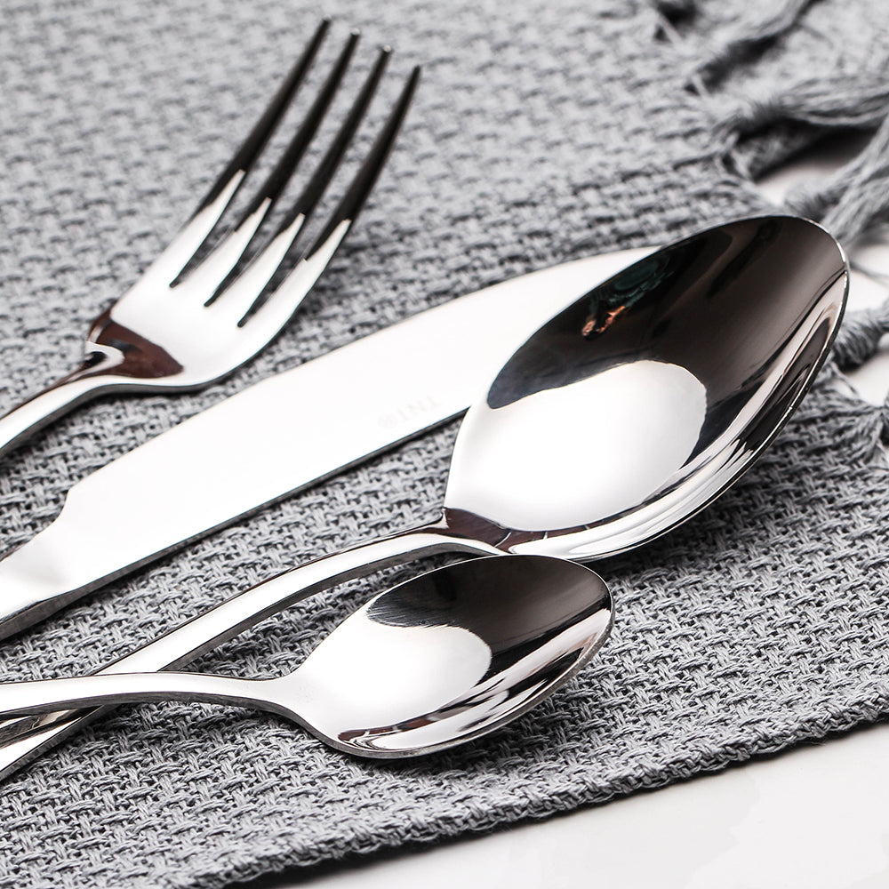 LEKOCH® 4 Pieces Simple Series Silver Cutlery - lekochshop