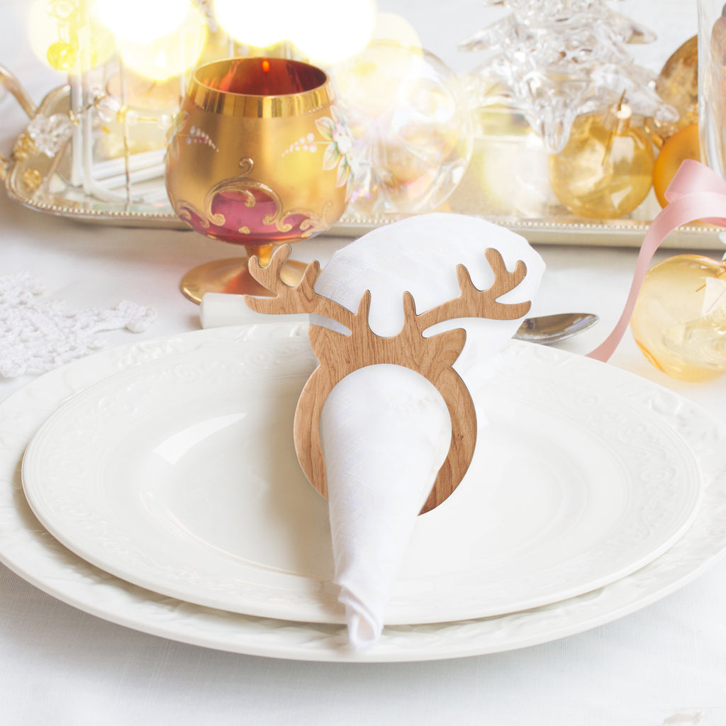 LEKOCH 20pcs Paper Napkin Rings Serviette Rings for Table Decoration, Wedding, Party- Dear