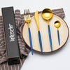 LEKOCH® 4 Pieces Classical Series Gold&Blue Cutlery - lekochshop