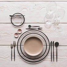 LEKOCH 8 Pieces Luxury Cutlery 18/8 Stainless Steel Matte Finish Black Silverware Set Including Fork Knife Spoons Set for 2 Person