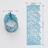 Lekoch 50pcs ronds de serviette en papier jetables fleur de rose (bleu)