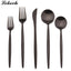 LEKOCH® 5 Pieces Classical Series Black Cutlery