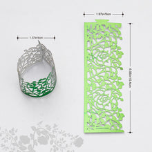 Lekoch 50pcs Disposable Rose Flower Paper Napkin Rings (Green)