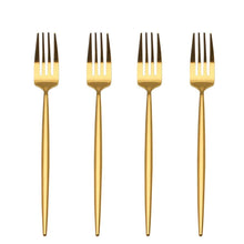 gold Stainless Steel Appetizer Forks 