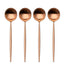 LEKOCH 7 Inches /18 cm Rose Gold Stainless Steel Appetizer/Dessert Spoons Set Of 4