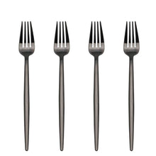 black Stainless Steel Appetizer Forks 