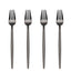 LEKOCH 7 Inches /18 cm Balck Stainless Steel Appetizer/Salad/Dessert Forks Set Of 4