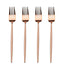 LEKOCH 7 Inches /18 cm Rose Gold Stainless Steel Appetizer/Salad/Dessert Forks Set Of 4