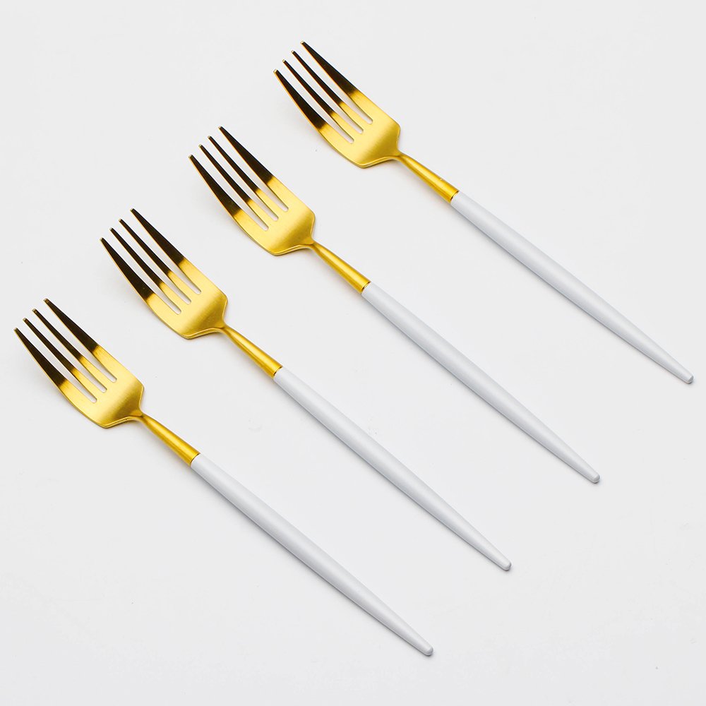 gold Stainless Steel Dessert Forks