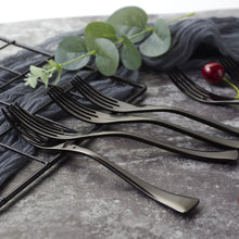 black Stainless Steel Appetizer Forks 