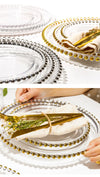 LEKOCH® Round Glass Electroplate Pearl Plate - lekochshop