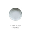 LEKOCH® Simple Decorative Pattern Ceramic Dinner Plate Dish - lekochshop