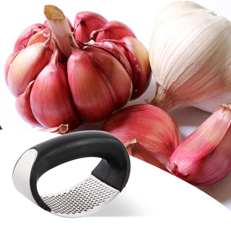1pc Stainless Steel Garlic Press, Manual Garlic Mincer, Multifunctional  Garlic Onion Mincer Slicer