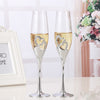 Champagne Glasses With A Rim Side For Wedding - lekochshop
