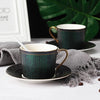 LEKOCH Ensembles de tasses à thé et soucoupes avec coffret cadeau, tasses à café en porcelaine fine 2 ensembles