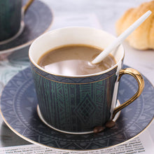 LEKOCH Tea Cups and Saucers Sets with Gift Box, Fine Dining Porcelain Coffee Cups 2 Sets