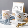 Luxury Marble Bronzing Word Ceramic Mugs - lekochshop