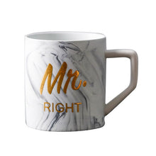Luxury Marble Bronzing Word Ceramic Mugs - lekochshop