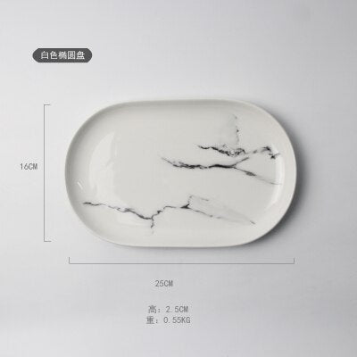 LEKOCH® Marble Pattern Dinnerware Set - lekochshop